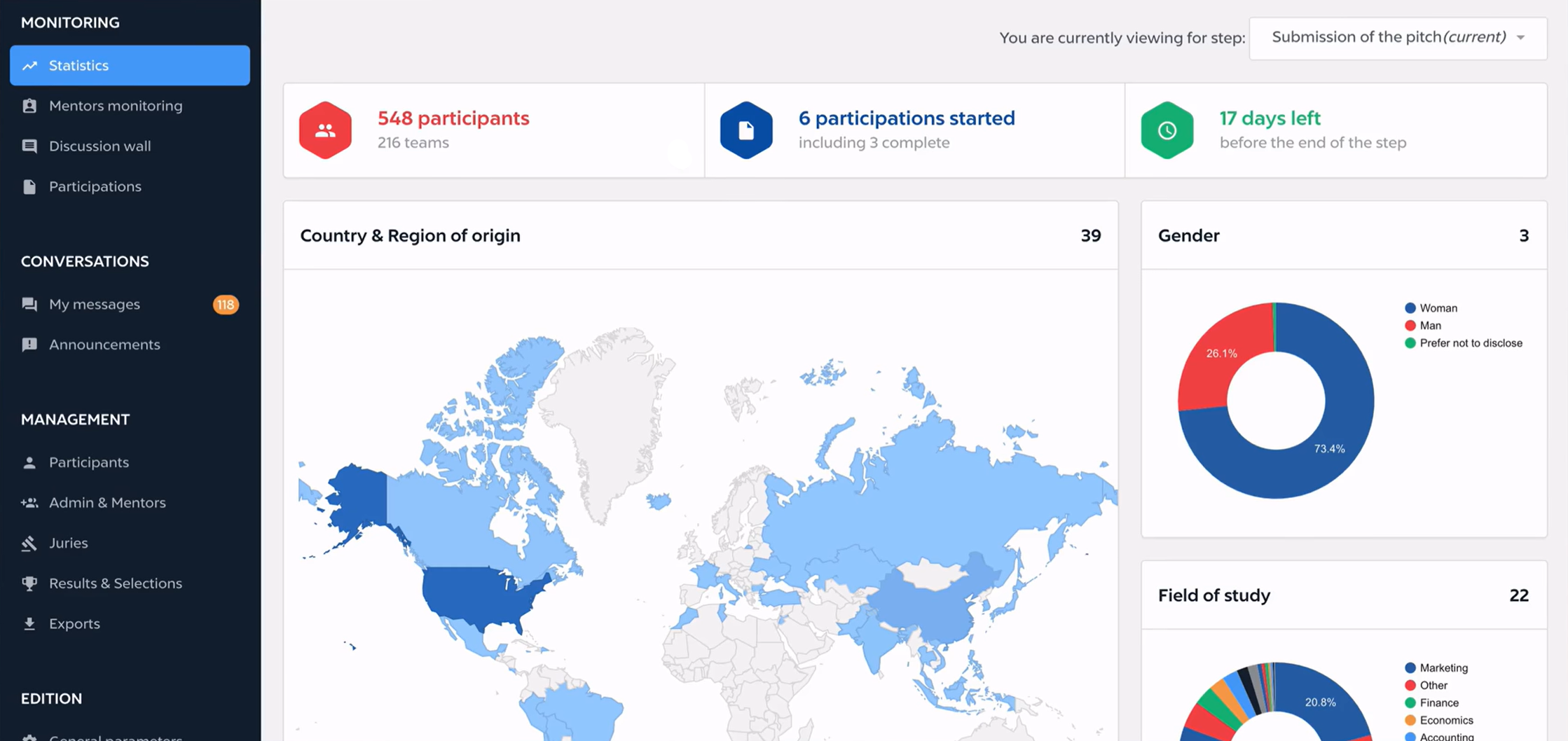منصة إدارة الهاكاثونات